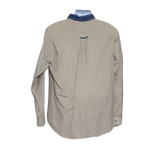 Vintage Panhandle Slim Rough Stock Shirt L Heavy Weight Denim Collar Button Down - Picture 3 of 11